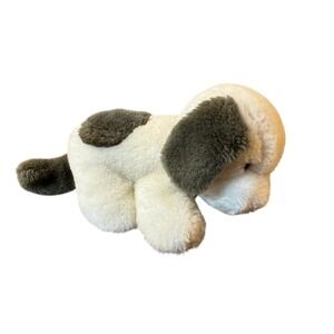 VTG Luv Bunch Plush Dog Kids 10 Inch White Gray Good Vintage 1988 Spotted Puppy